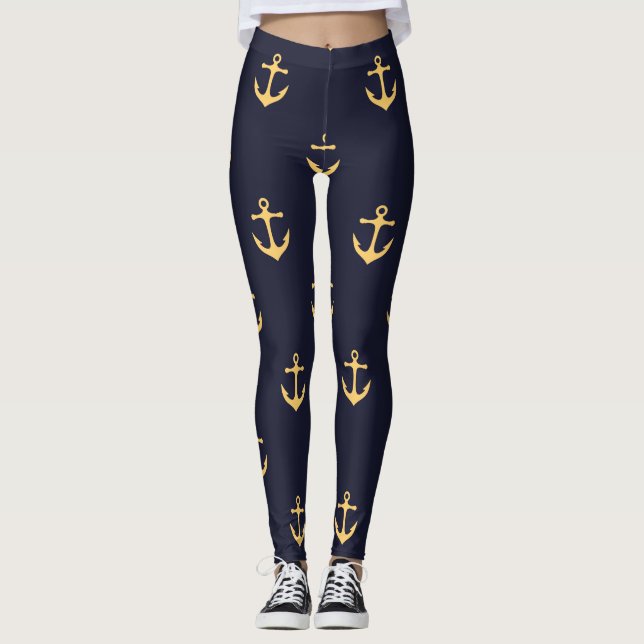 Anchor Mönster Leggings (Framsida)