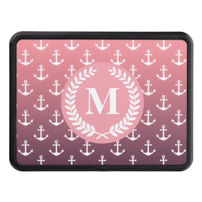 Anchor Mönster och Monogram Dragkroksskydd (Framsidan)