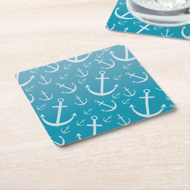 Anchor mönster underlägg papper kvadrat (Vinklad)
