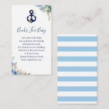 Anchor Nautical Blommigt Baby Shower Bok-begäran
