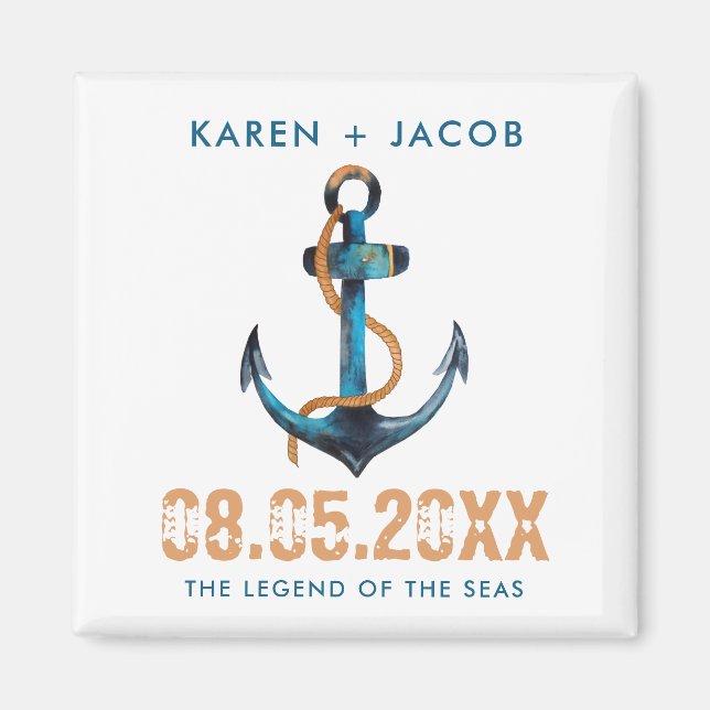 Anchor Nautical Cruise Frakt Wedor Magnets Magnet (Framsidan)