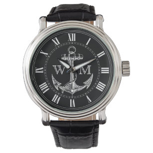 Anchor, Nautical Monogram Armbandsur