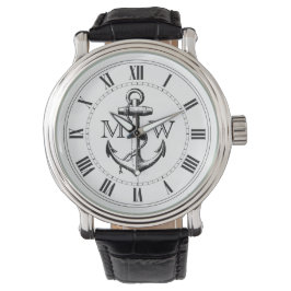 Anchor, Nautical Monogram Armbandsur