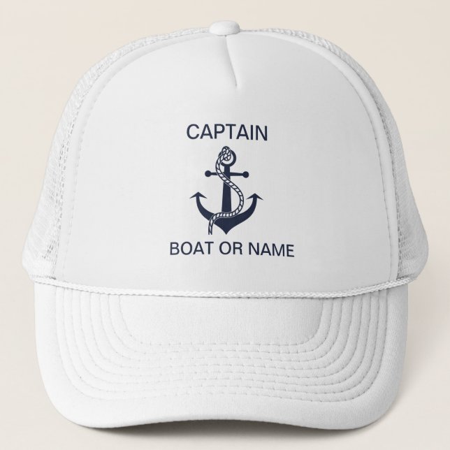Anchor Nautical Navy Blue Boat Kapten Keps (Framsida)