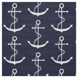 Anchor Nautical Navy Blue Tyg