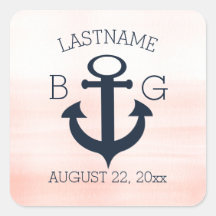Anchor Nautical och Navy Blue Monogram