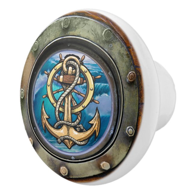 ANCHOR Nautical Porthole Drawer Knobs Knopp (Höger)