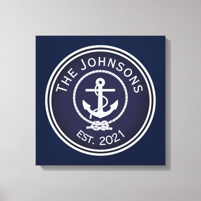 Anchor Nautical Seal Canvastryck (Framsida)