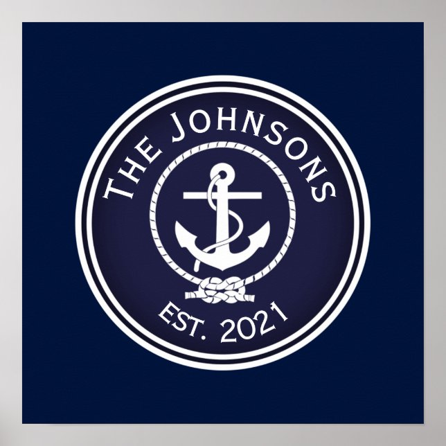 Anchor Nautical Seal Poster (Framsidan)