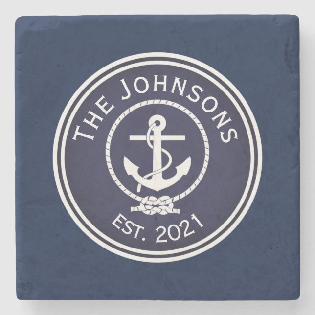 Anchor Nautical Seal Stenunderlägg (Framsidan)