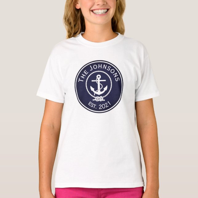 Anchor Nautical Seal T Shirt (Framsida)