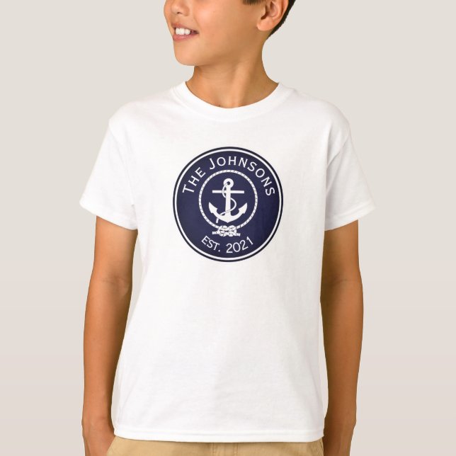 Anchor Nautical Seal T Shirt (Framsida)
