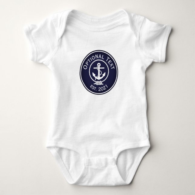Anchor Nautical Seal T Shirt (Framsida)