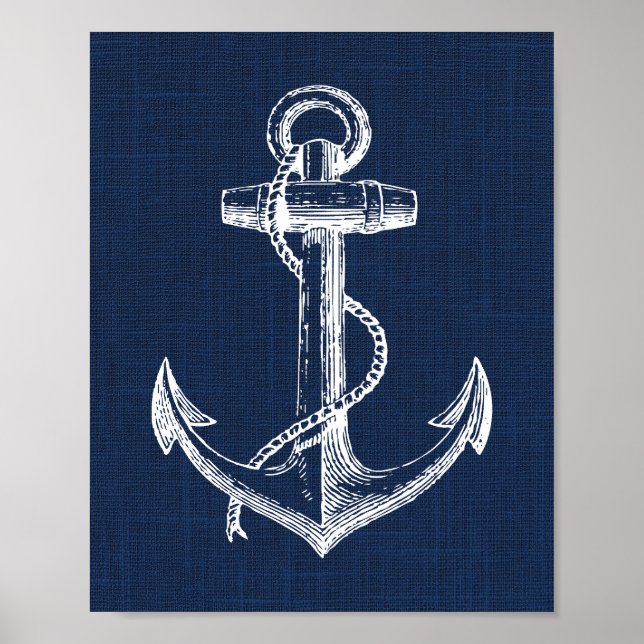 Anchor Nautical Skriv ut Poster (Framsidan)