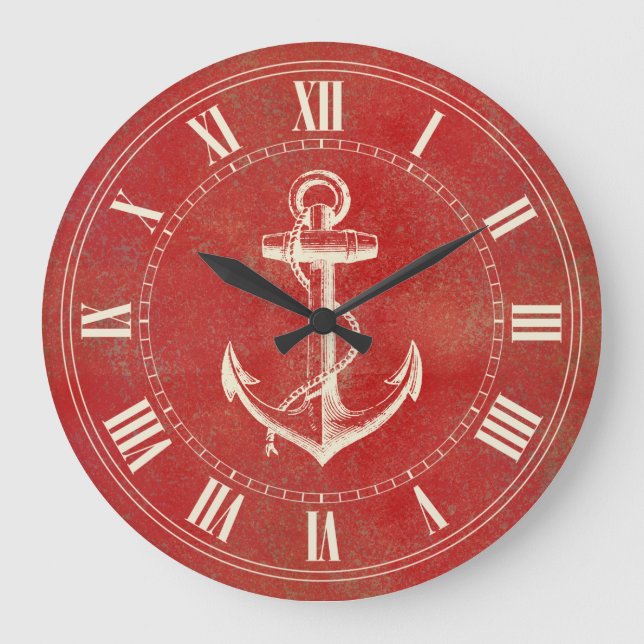 Anchor Nautical Stor Klocka (Framsida)