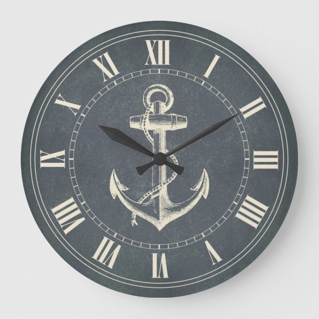 Anchor Nautical Stor Klocka (Framsida)