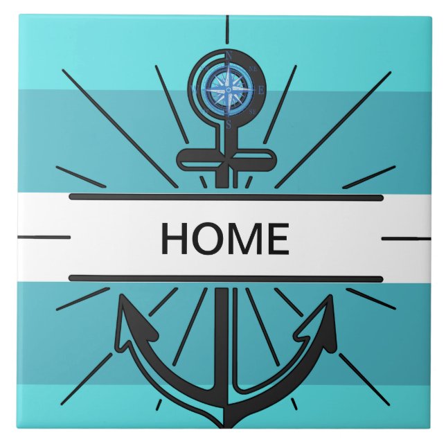 Anchor nautiskt tema kakelplatta (Framsidan)