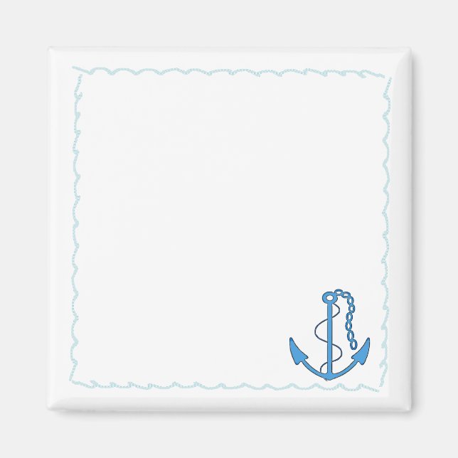 Anchor-Nautiskt Vinkar-Personalize! Magnet (Framsidan)
