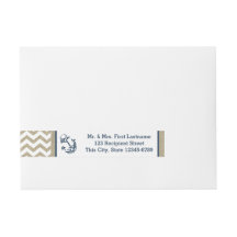 Anchor Navy Blue och Burlap Zigzag