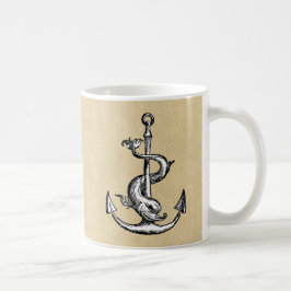 Anchor och Dolphin - Festina Lente Kaffemugg