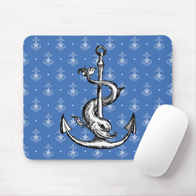 Anchor och Dolphin Nautical Musmatta (Med mus)