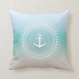 Anchor och Mandala Maritim Modern Kudde