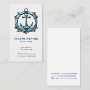 Anchor och porthole visitkort