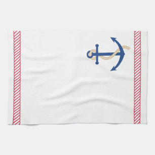 Anchor och Rope Nautical Towel Kökshandduk