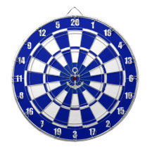 Anchor on Navy Blue and White Dart Board