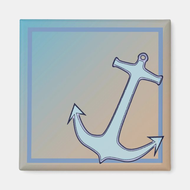 Anchor på Blue och Tan Magnet (Framsidan)