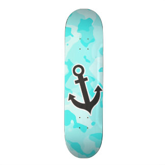 Anchor på Celeste Camo; Camouflage Skateboard Bräda 19,5 Cm