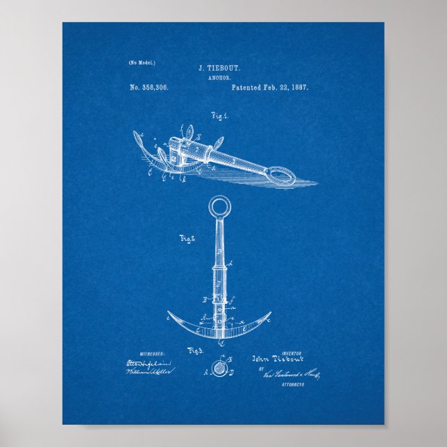 Anchor Patent - blåkopia Poster (Framsidan)