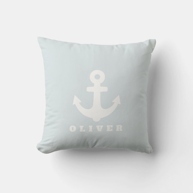 Anchor Pillow Nautical Nursery Decor Kudde (Framsida)