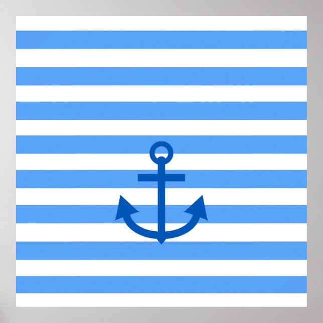 Anchor Rand Blue & White Poster (Framsidan)