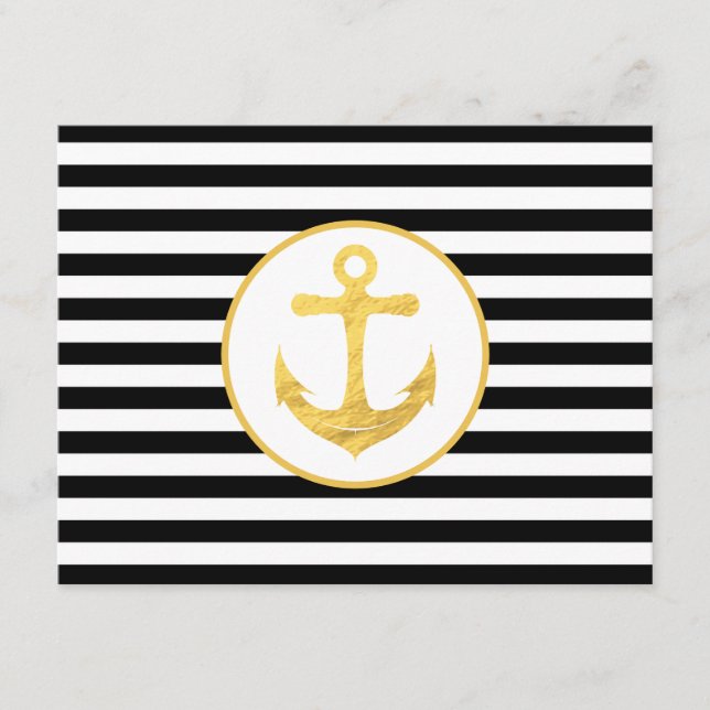 Anchor & Rand | Nautiskt tema | Kort för hölje (Framsida)