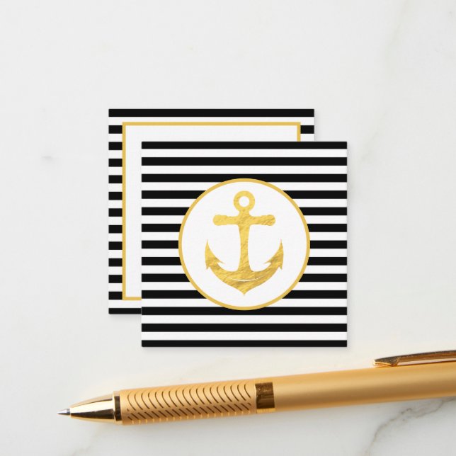 Anchor & Rand | Nautiskt tema | Kort för hölje (Fram/Back In Situ)