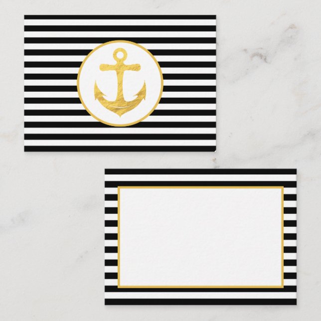Anchor & Rand | Nautiskt tema | Kort för hölje (Fram/baksida)