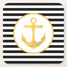 Anchor & Rand | Nautiskt tema | UNDERLÄGG Papper Kvadrat