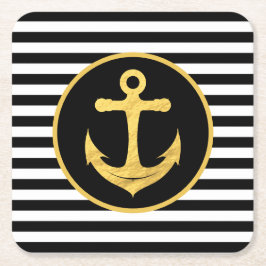 Anchor & Rand | Nautiskt tema | UNDERLÄGG Papper Kvadrat