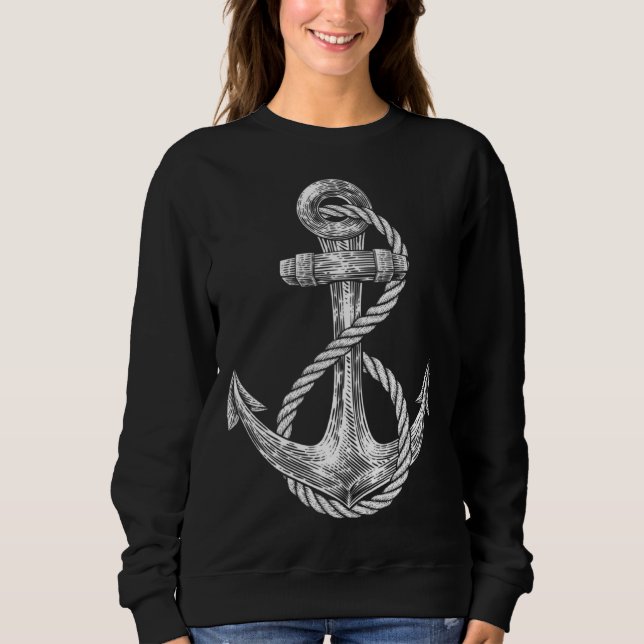 Anchor Rope Nautical Sailing Sail Sea T Shirt (Framsida)