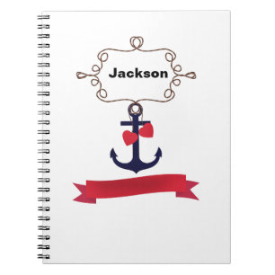 Anchor rope ram naval naval Sea voyage red ri Anteckningsbok