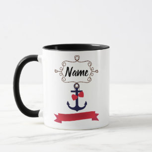 Anchor rope ram naval naval Sea voyage red ri Mugg