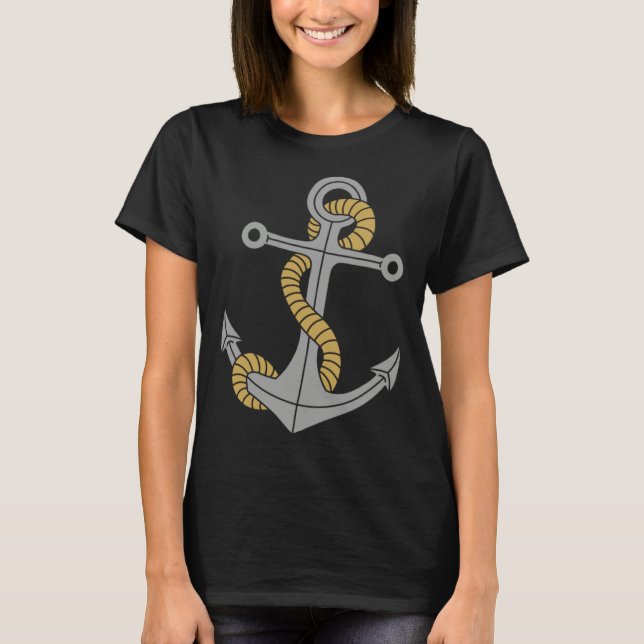 Anchor Sailboat Nautical Sailor Anchor Sailing T Shirt (Framsida)