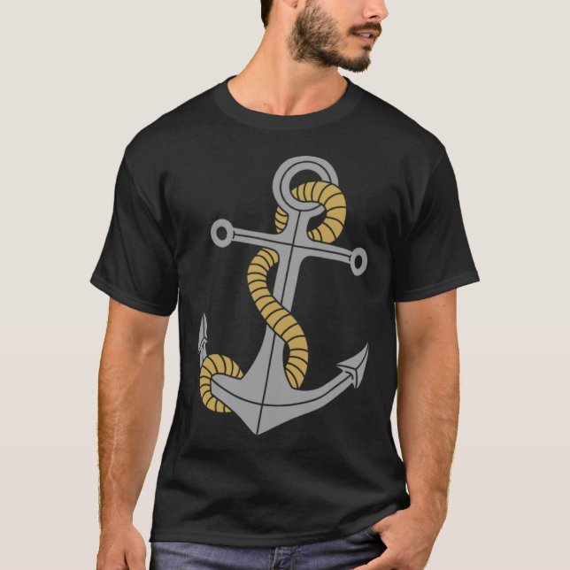 Anchor Sailboat Nautical Sailor Anchor Sailing T Shirt (Framsida)