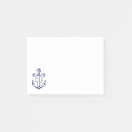Anchor Sailor Navy Blue Nautical Ocean Boat Post-it Block