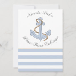 Anchor Sjö Vacation Beach House Namn Blue Rand Inbjudningar