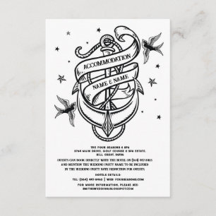 Anchor Tattobosättning Bröllopskort Tilläggskort