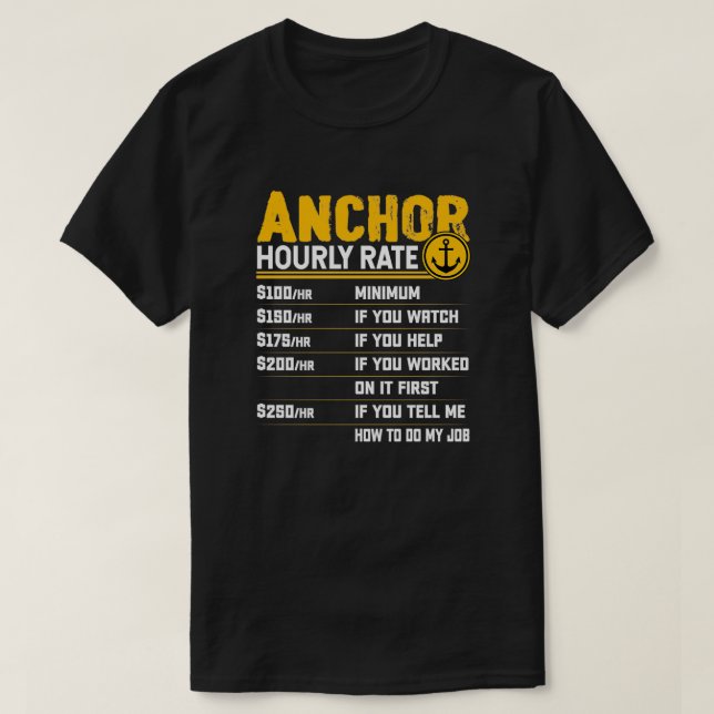 Anchor Timly Rate Funny Anchor Sailor Boa T Shirt (Design framsida)