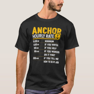 Anchor Timly Rate Funny Anchor Sailor Boa T Shirt