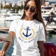 Anchor your Boat Namn Guld Laurel Löv White T Shirt (Skapare uppladdad)